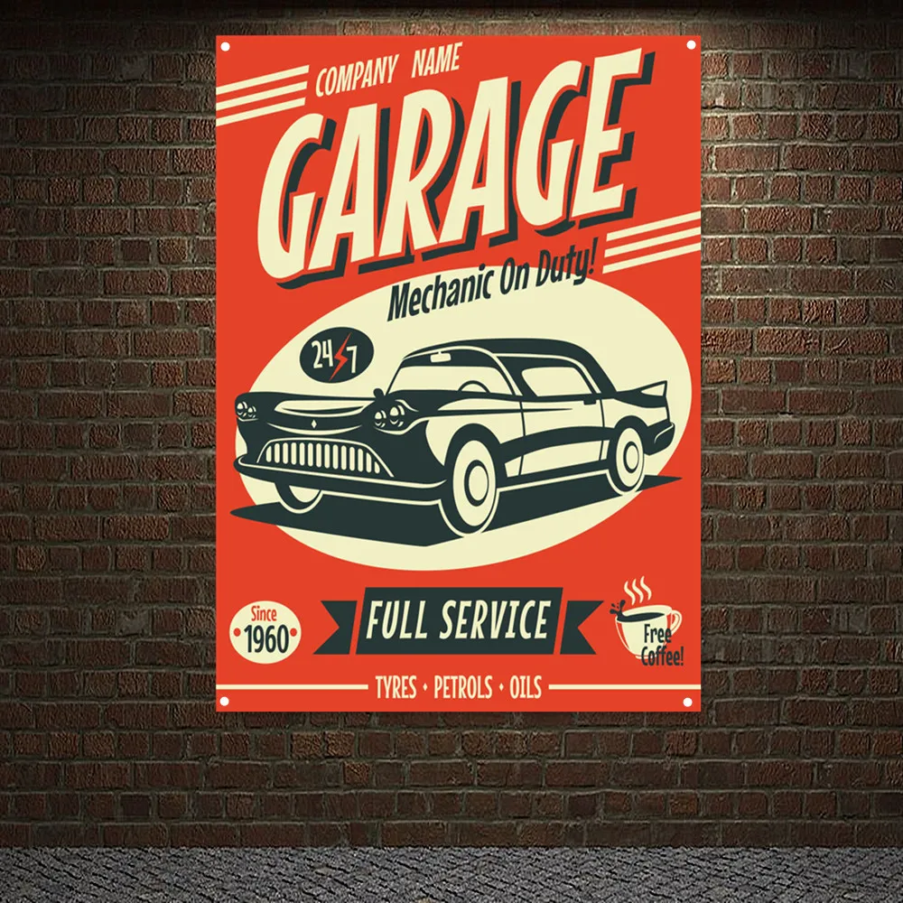 Auto Repair Shop Banners - Affiche d'atelier de réparation automatique, mécanicien