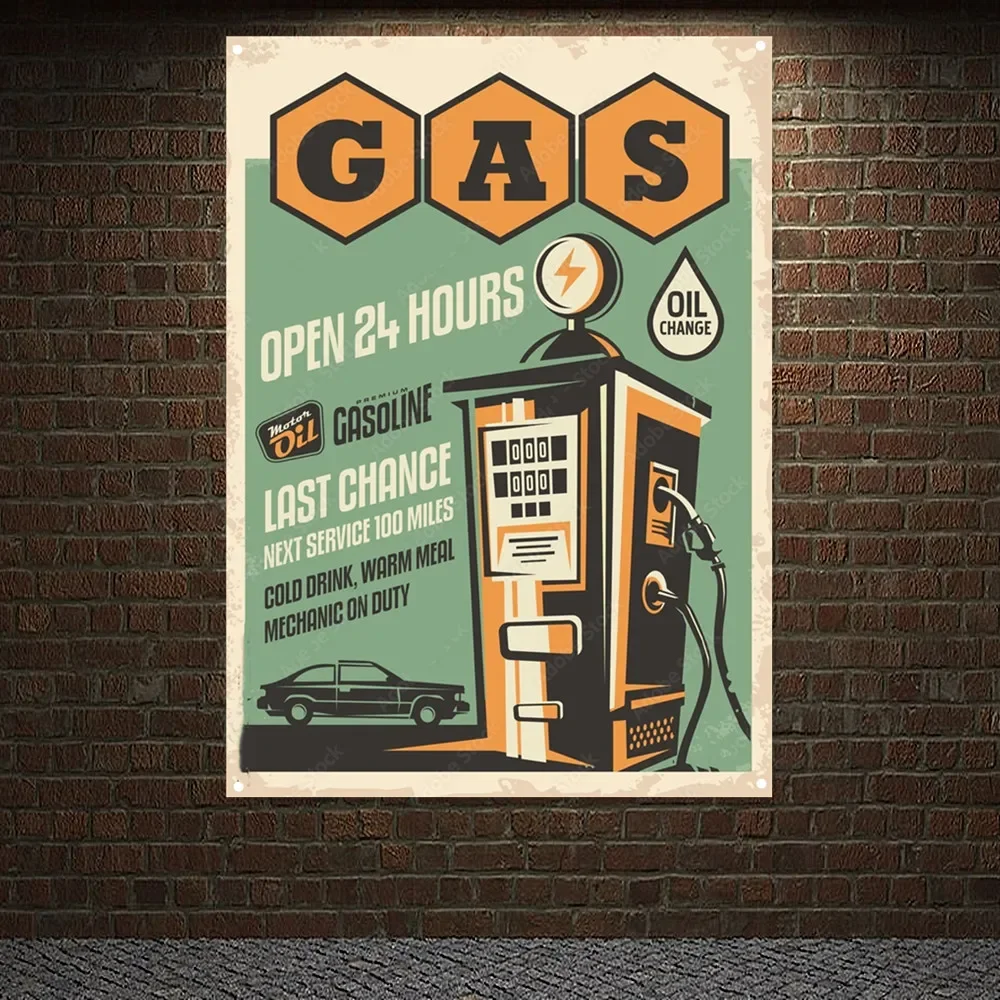Auto Repair Shop Banners - Affiche de service de voiture vintage