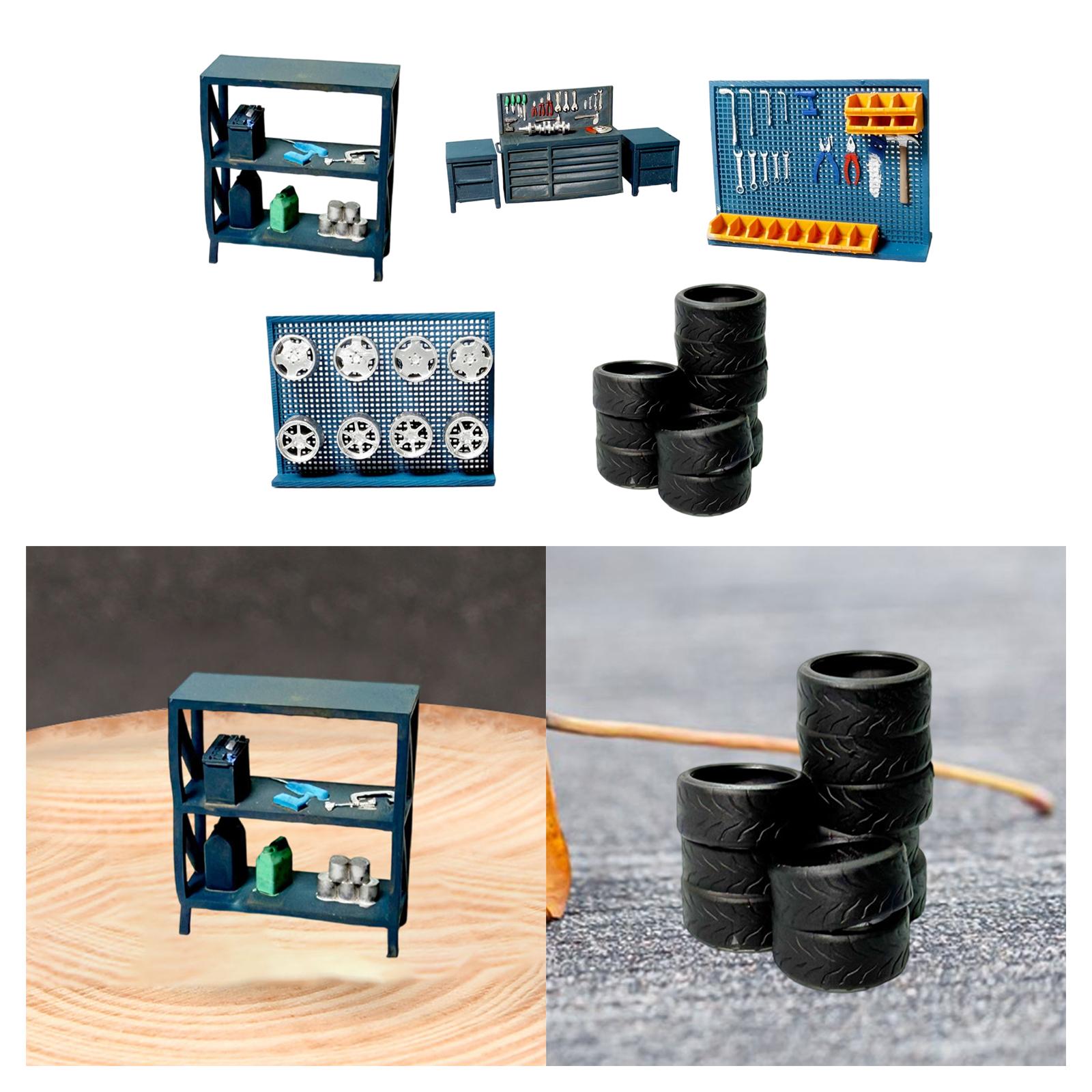 Auto Repair Shop Layout - Accessoire de Garage Diorama Miniature, aménagement