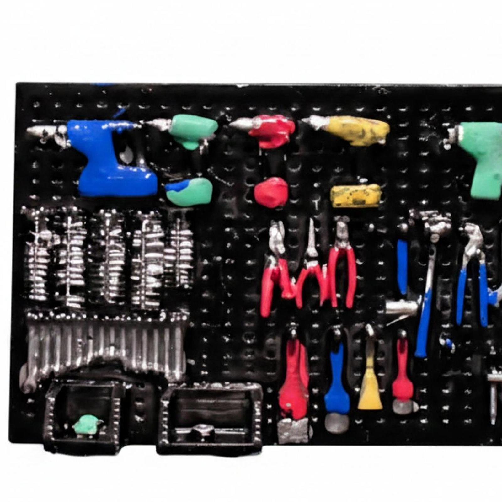 Auto Repair Shop Layout - Modèle d'ornement de perceuse électrique 1:64