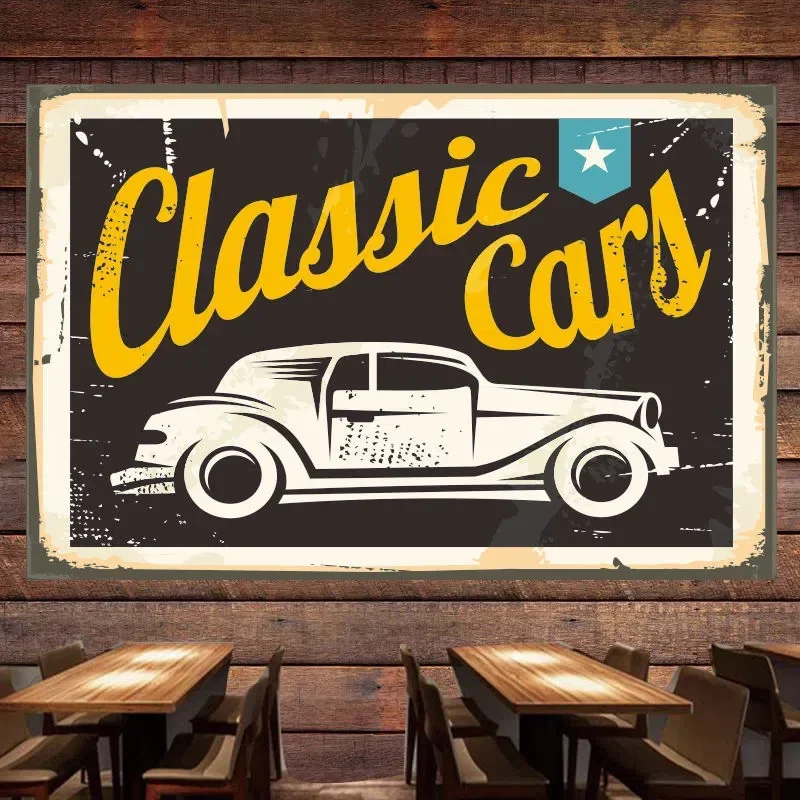 Auto Repair Shop For Sale - Affiche murale vintage de voiture classique,