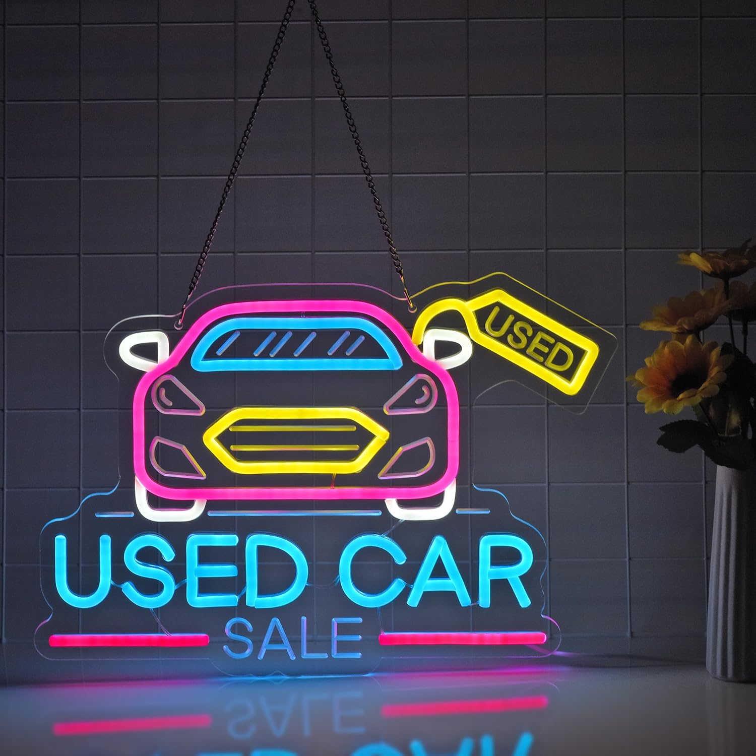 Enseigne néon LED alimentée pa - Auto Repair Shop For Sale avis et prix