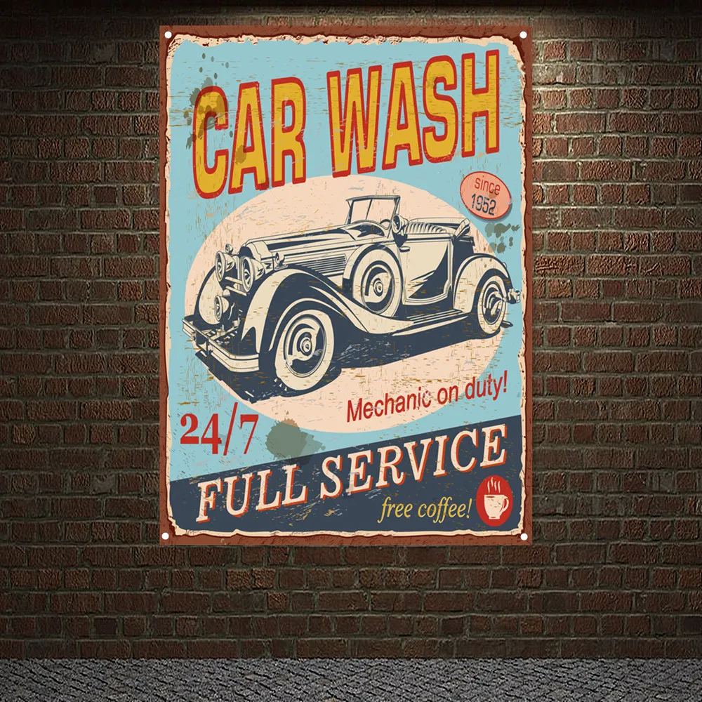 Affiche vintage de service com - Auto Repair Shop Banners avis et prix